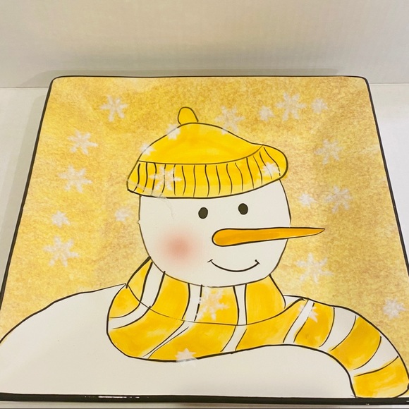 Oneida snowman Christmas serving plate holiday
